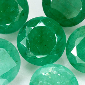  ct natürliche grüner Smaragd-Edelsteine, Rundschliff, SI