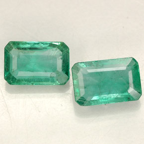  ct natürliche grüner Smaragd-Edelsteine, Smaragdschliff, SI