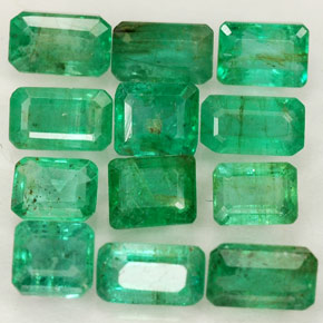  ct natürliche grüner Smaragd-Edelsteine, Smaragdschliff, SI
