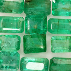  ct natürliche grüner Smaragd-Edelsteine, Smaragdschliff, SI