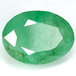 4,60 ctw natürlicher grüner Smaragd, Oval Schliff, I1