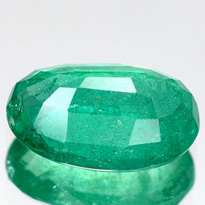 1,64 ctw natürlicher grüner Smaragd, Oval Schliff, VS