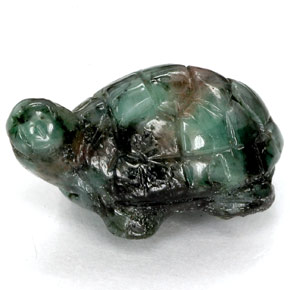 9,17 ctw natürlicher Black Green Smaragd, Ausgefallene Form, Lichtundurchlässig