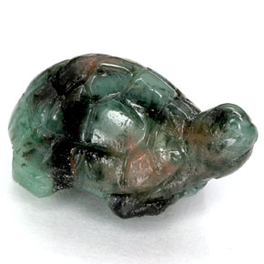 9,17 ctw natürlicher Black Green Smaragd, Ausgefallene Form, Lichtundurchlässig