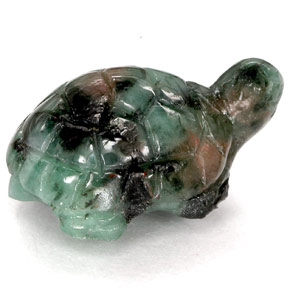 9,17 ctw natürlicher Black Green Smaragd, Ausgefallene Form, Lichtundurchlässig