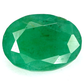 3,22 ctw natürlicher grüner Smaragd, Oval Schliff, I1