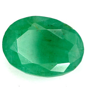 3,22 ctw natürlicher grüner Smaragd, Oval Schliff, I1