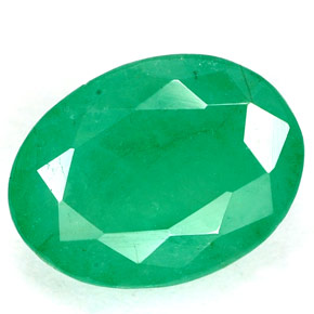 3,33 ctw natürlicher grüner Smaragd, Oval Schliff, SI-I1