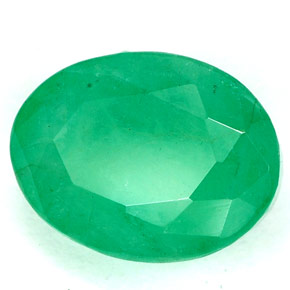 3,33 ctw natürlicher grüner Smaragd, Oval Schliff, SI-I1
