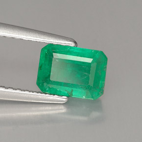 1,48 ctw natürlicher grüner Smaragd, Smaragdschliff, I1