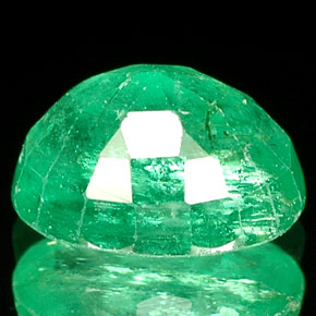 1,47 ctw natürlicher grüner Smaragd, Oval Schliff, SI-I1