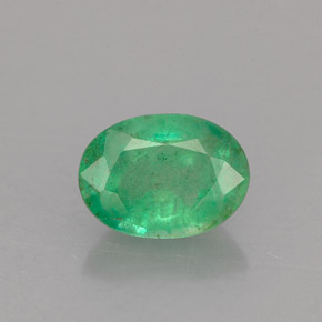 1,17 ctw natürlicher grüner Smaragd, Oval Schliff, SI-I1