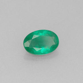 0,52 ctw natürlicher grüner Smaragd, Oval Schliff, I1