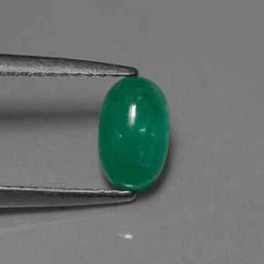 0,90 ctw natürlicher grüner Smaragd, Transparent, Transparent / Lichtdurchlässig