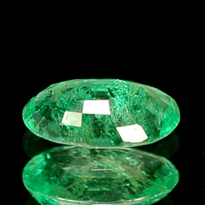 0,32 ctw natürlicher grüner Smaragd, Oval Schliff, I1