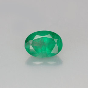 0,72 ctw natürlicher grüner Smaragd, Oval Schliff, SI-I1