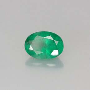 0,72 ctw natürlicher grüner Smaragd, Oval Schliff, SI-I1