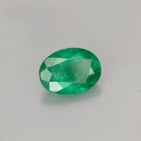 0,83 ctw natürlicher grüner Smaragd, Oval Schliff, I1