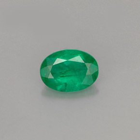 0,67 ctw natürlicher grüner Smaragd, Oval Schliff, I1