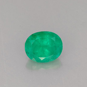 0,63 ctw natürlicher grüner Smaragd, Oval Schliff, SI-I1