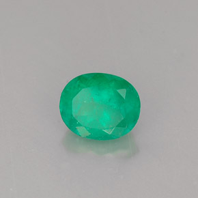0,63 ctw natürlicher grüner Smaragd, Oval Schliff, SI-I1