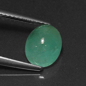 2,02 ctw natürlicher grüner Smaragd, Oval Schliff, Lichtdurchlässig