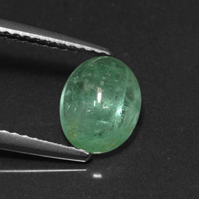 1,73 ctw natürlicher grüner Smaragd, Oval Schliff, Lichtdurchlässig
