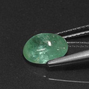 1,73 ctw natürlicher grüner Smaragd, Oval Schliff, Lichtdurchlässig