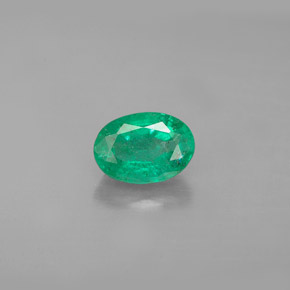 1,00 ctw natürlicher grüner Smaragd, Oval Schliff, SI-I1