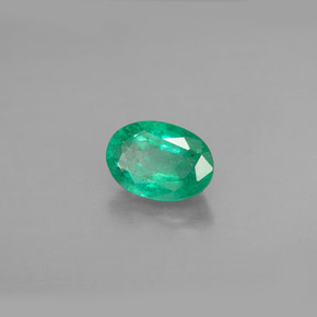 1,00 ctw natürlicher grüner Smaragd, Oval Schliff, SI-I1