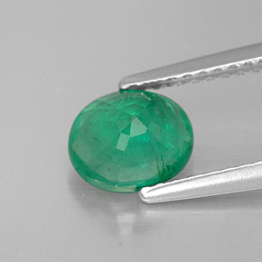 1,01 ctw natürlicher Grün Smaragd, Oval Schliff, SI-I1