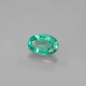 0,43 ctw natürlicher grüner Smaragd, Oval Schliff, SI-I1