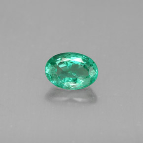 0,49 ctw natürlicher grüner Smaragd, Oval Schliff, SI