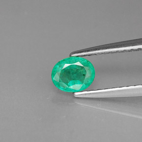 0,32 ctw natürlicher grüner Smaragd, Oval Schliff, SI