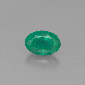 0,42 ctw natürlicher grüner Smaragd, Oval Schliff, SI-I1
