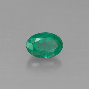 0,42 ctw natürlicher grüner Smaragd, Oval Schliff, SI-I1