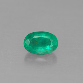 0,45 ctw natürlicher grüner Smaragd, Oval Schliff, SI-I1