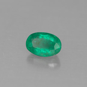 0,45 ctw natürlicher grüner Smaragd, Oval Schliff, SI-I1
