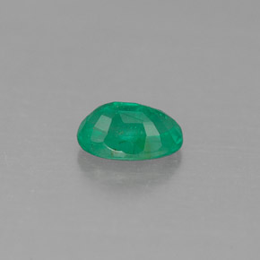 0,45 ctw natürlicher grüner Smaragd, Oval Schliff, SI-I1