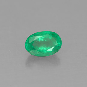0,50 ctw natürlicher grüner Smaragd, Oval Schliff, SI-I1