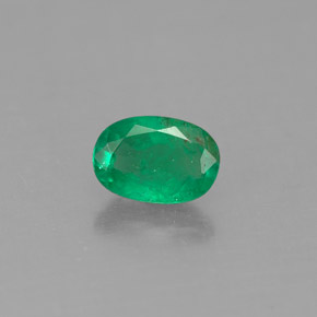 0,45 ctw natürlicher grüner Smaragd, Oval Schliff, SI-I1