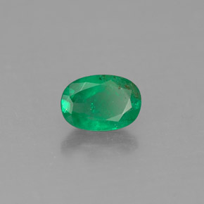 0,45 ctw natürlicher grüner Smaragd, Oval Schliff, SI-I1