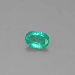 0,35 ctw natürlicher grüner Smaragd, Oval Schliff, SI-I1