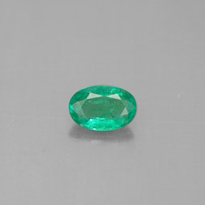 0,38 ctw natürlicher grüner Smaragd, Oval Schliff, SI-I1