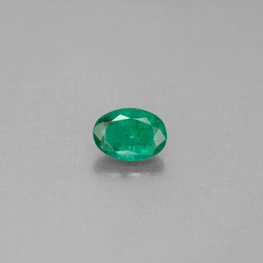 0,42 ctw natürlicher grüner Smaragd, Oval Schliff, SI-I1