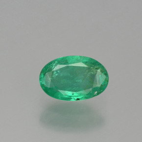 0,41 ctw natürlicher grüner Smaragd, Oval Schliff, SI-I1