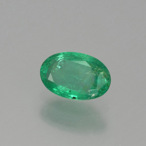 0,41 ctw natürlicher grüner Smaragd, Oval Schliff, SI-I1