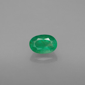 0,48 ctw natürlicher grüner Smaragd, Oval Schliff, SI-I1