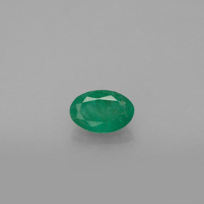 0,40 ctw natürlicher grüner Smaragd, Oval Schliff, SI-I1