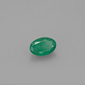 0,40 ctw natürlicher grüner Smaragd, Oval Schliff, SI-I1